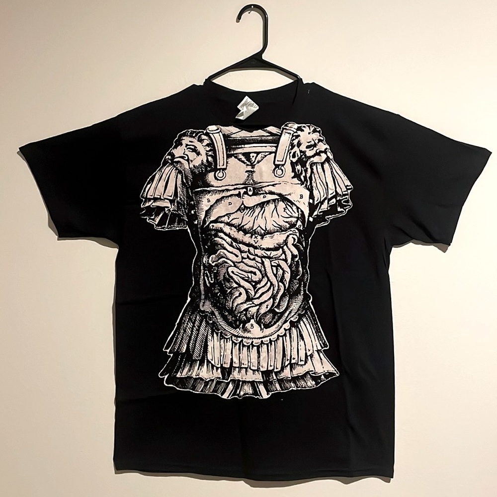Limited Edition CRNR ‘Anatomical Armor’ screenprint tee Men’s L discharge print